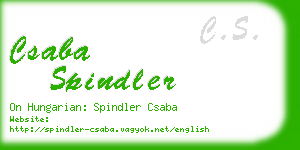 csaba spindler business card